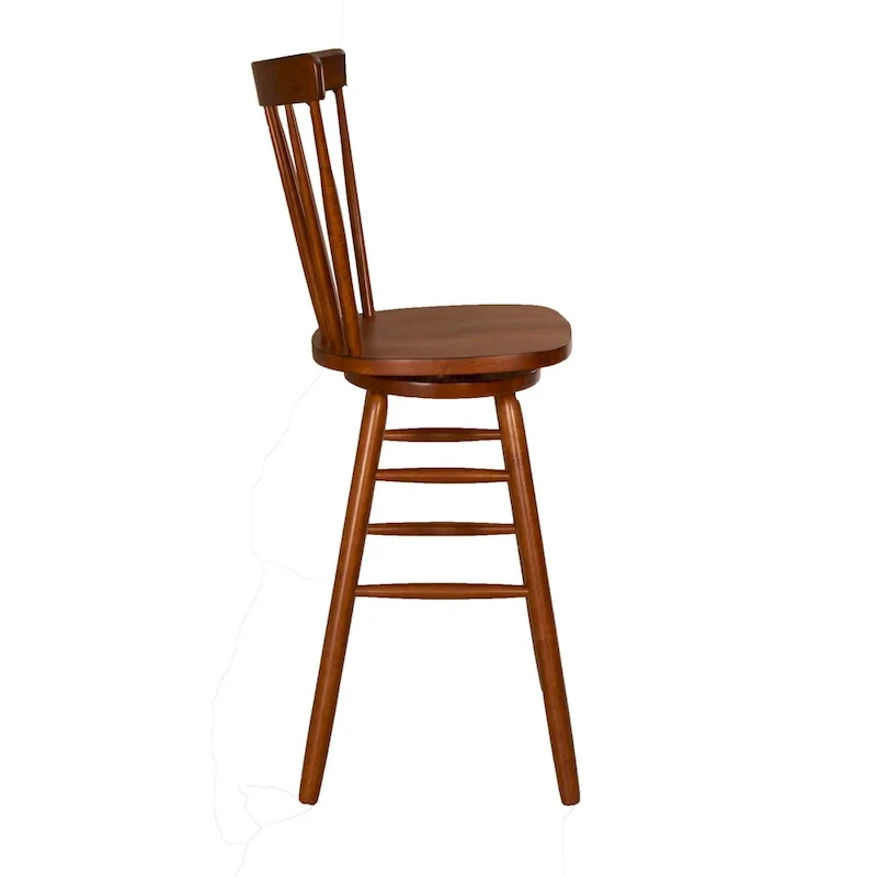 Swivel Counter Chair – Tobacco Finish, Rustic Farmhouse Kitchen Stool