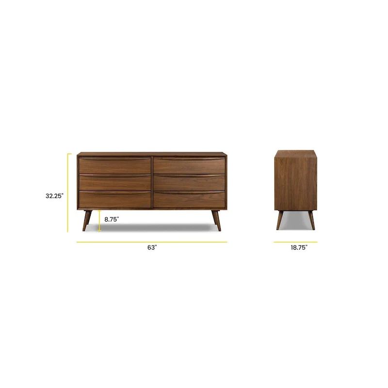 Poly and Bark Cura 63   Dresser in Walnut