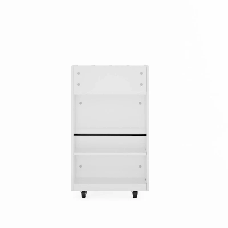 6-Shelf Rolling Kitchen Cart with Spice Rack and Locking Casters