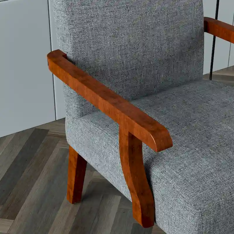 Grey 18.7 Arm Chairs with Round Table (Set of 2)