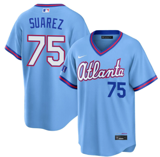 Robert Suarez Atlanta Braves Powder Blue 2026 City Connect Stadium Jersey