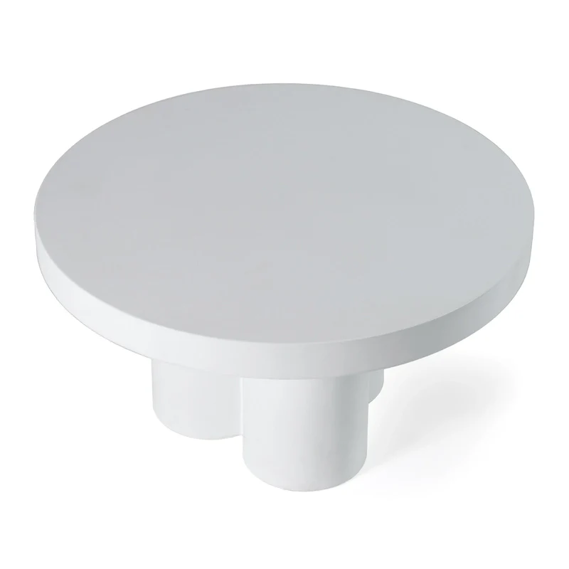 Modrest Bruni Modern White Concrete Coffee Table