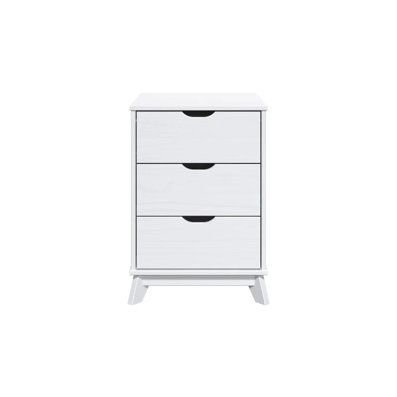 Purcell Wood 3 Drawer Nightstand