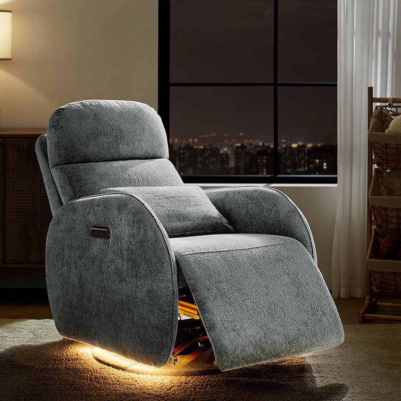 Electric Auto-Rock Nursing Recliner Chair with 270° Swivel, 3 Rock Modes & Adjustable Headrest | White / Grey / Beige / Moss | Single Seat