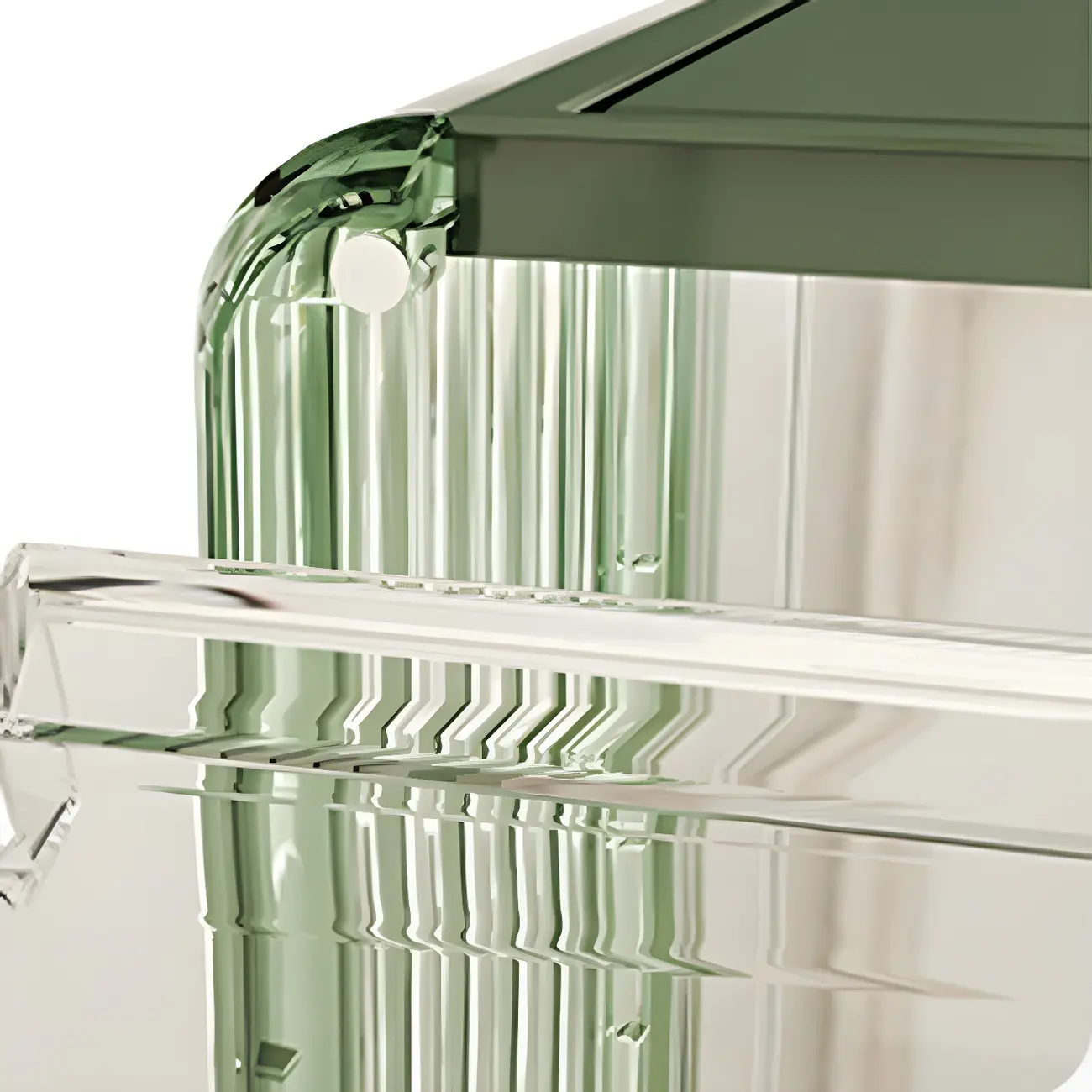 Stylish Stackable Green Clear Acrylic Display Cabinet