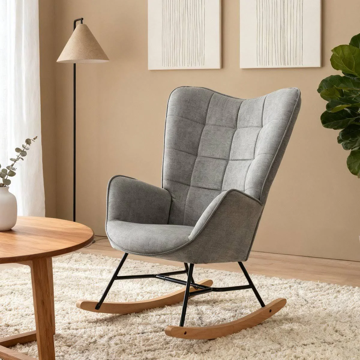 Armchair - Gris/Beige/Noir