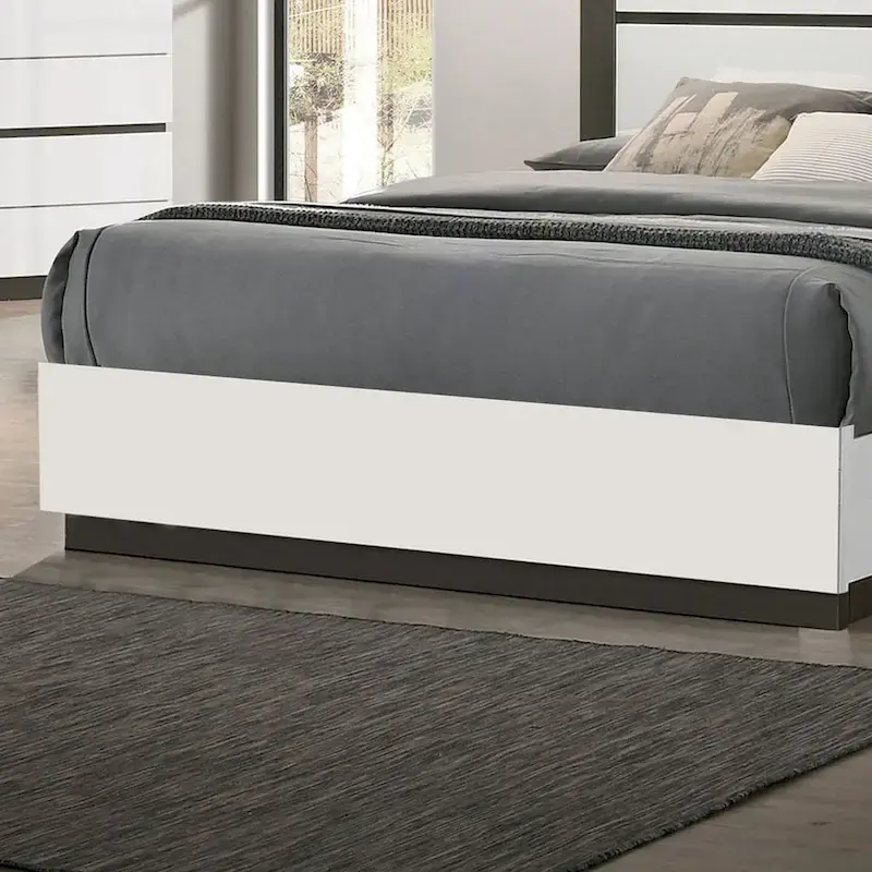 Modern White Wood Platform Bedroom (USB)