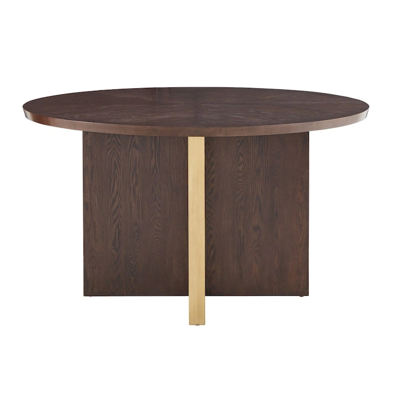 Andrea Espresso 54-inch Round Dining Table by iNSPIRE Q Modern - 54 Round Dining Table
