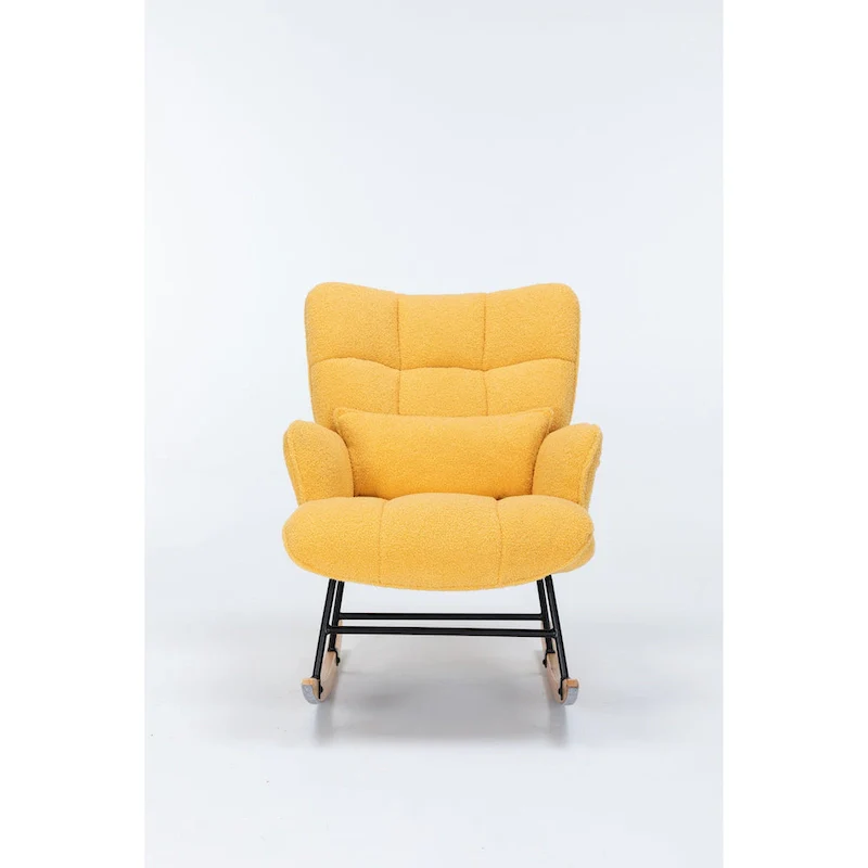 Rocking Chair Wingback Chair Modern Rocking Accent Chairs Glider Recliner for Living Room, Nursery, Bedroom