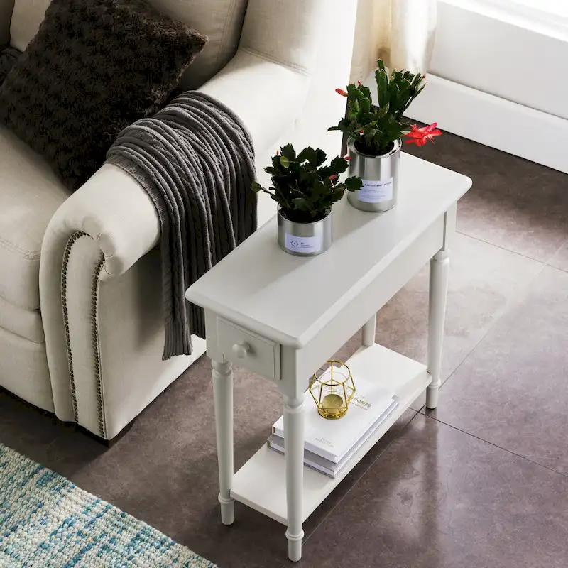 Coastal Chairside Wood Accent Table