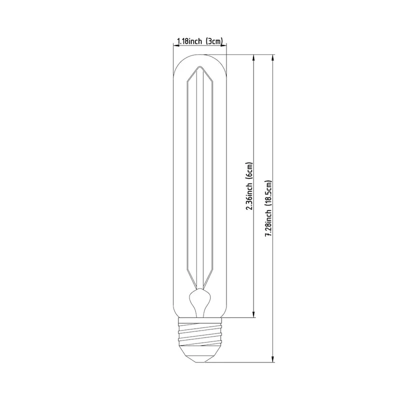 Filament E26 40W Bulb - Clear - 1.5 W x 1.0 D x 12 H