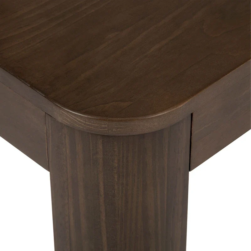 Plank and Beam Contour Curved Rectangular Coffee Table - 54