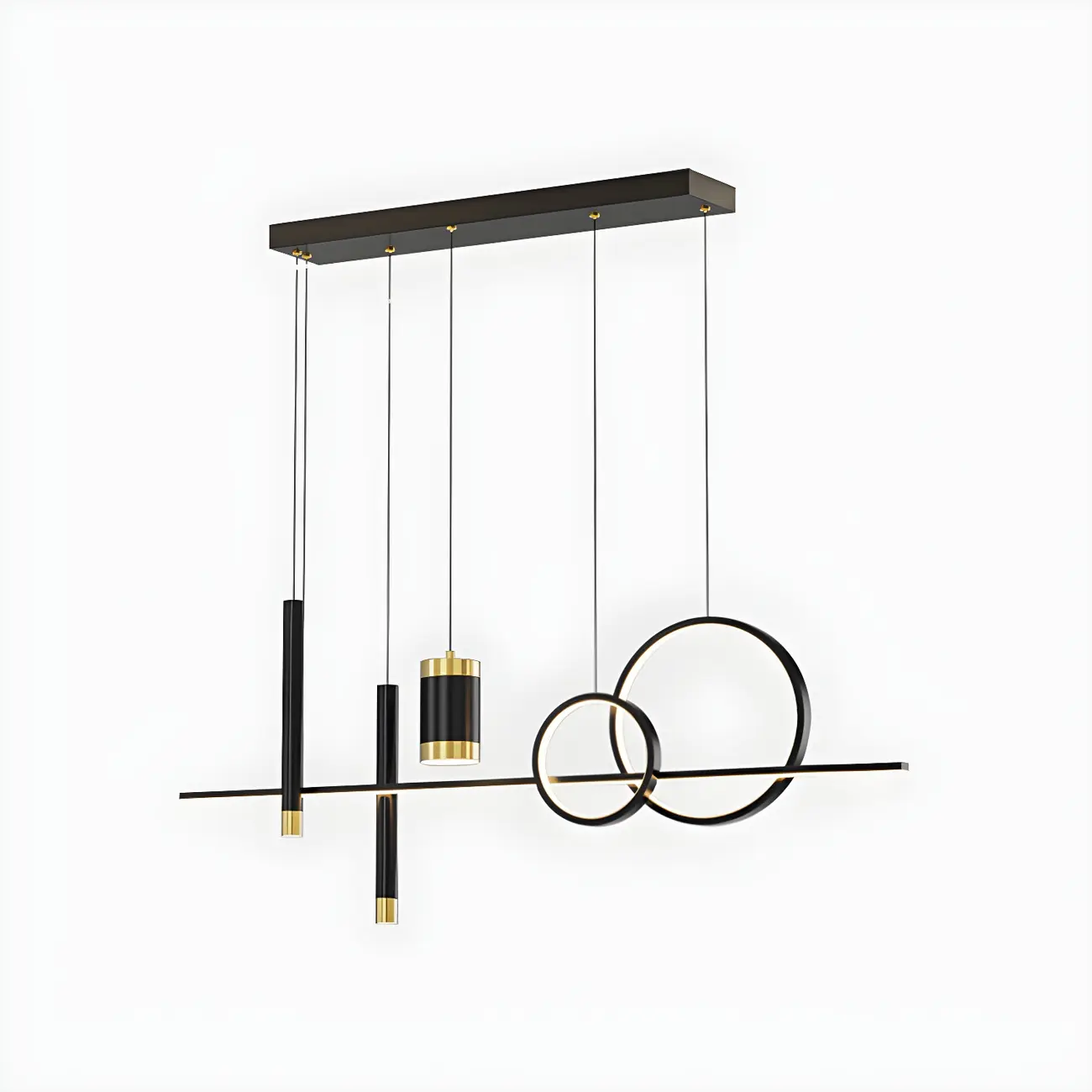 Trendy Modern Metal Cylinder Multi-Light Pendant