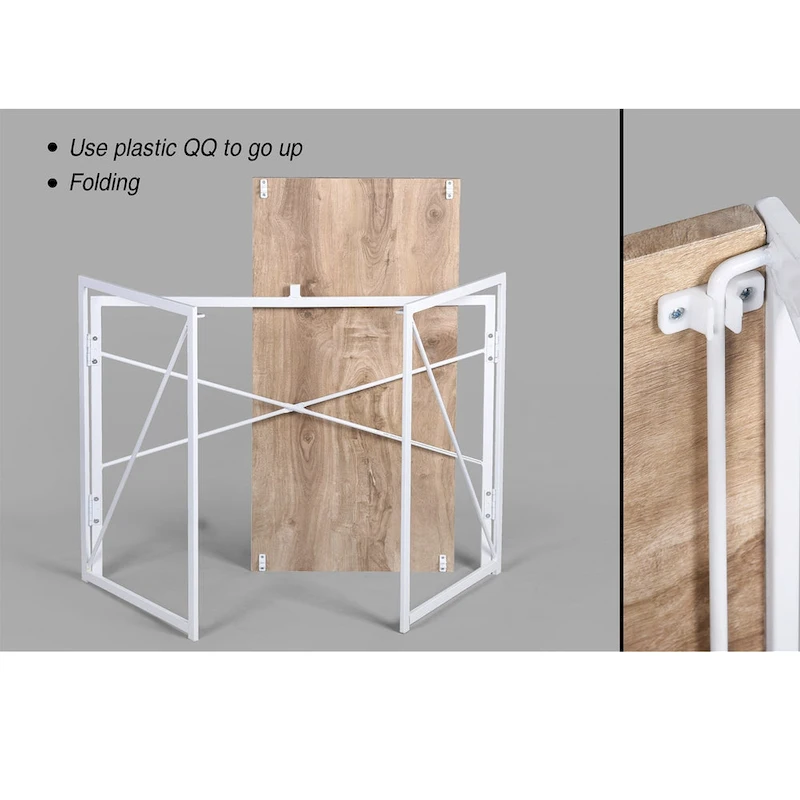 HomyLin 39 Simple Folding Study Writing Desk, No Assembly Required