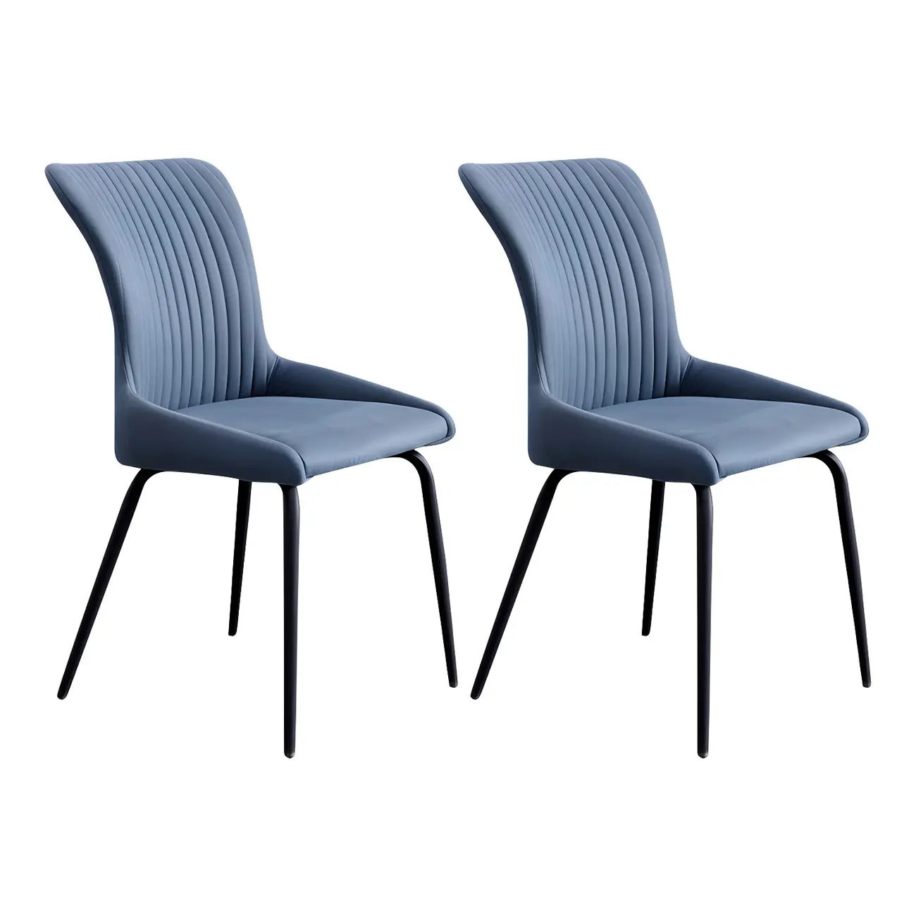 Industrial Dark Gray Armless Kitchen Dining Chairs