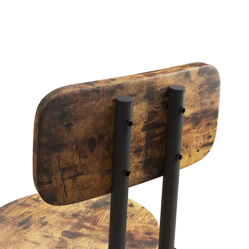 Modern 3-Piece Dining Set with Square Table, Partition & 2 Bar Stools