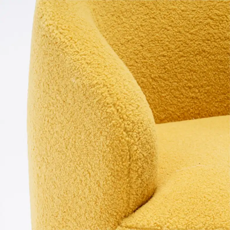 Teddy Fabric Swivel Accent Armchair Barrel Chair