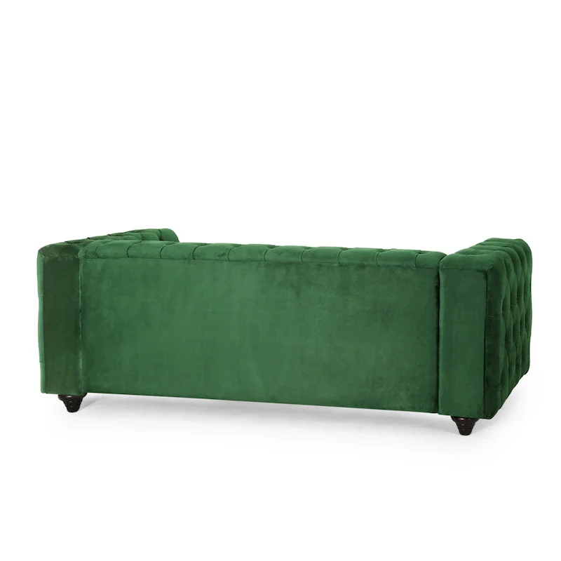 Sagewood Transitional Deeply Tufted Sofa