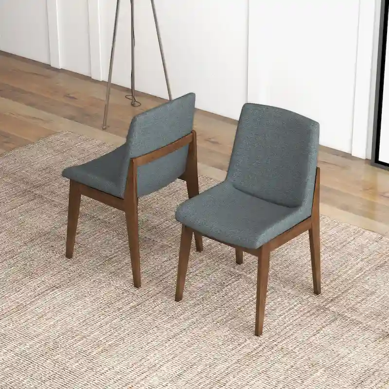 Odessa Mid Century Polyester Blend Dining Chair (Set of 2)