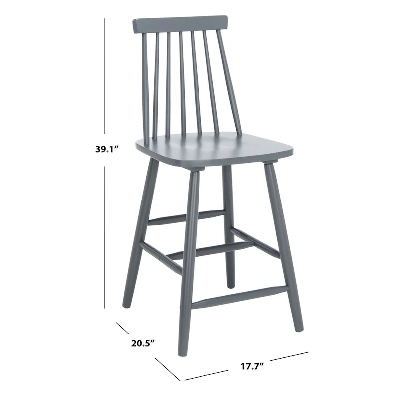 SAFAVIEH Zillah 24-inch Spindle Farmhouse Counter Stool (Set of 2) - 17.7 x 20.5 x 39.1 - 18Wx21Dx39H