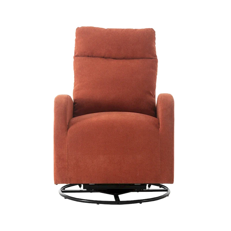 Upholstered Swivel Glider Rocking Chair with 360° Rotation