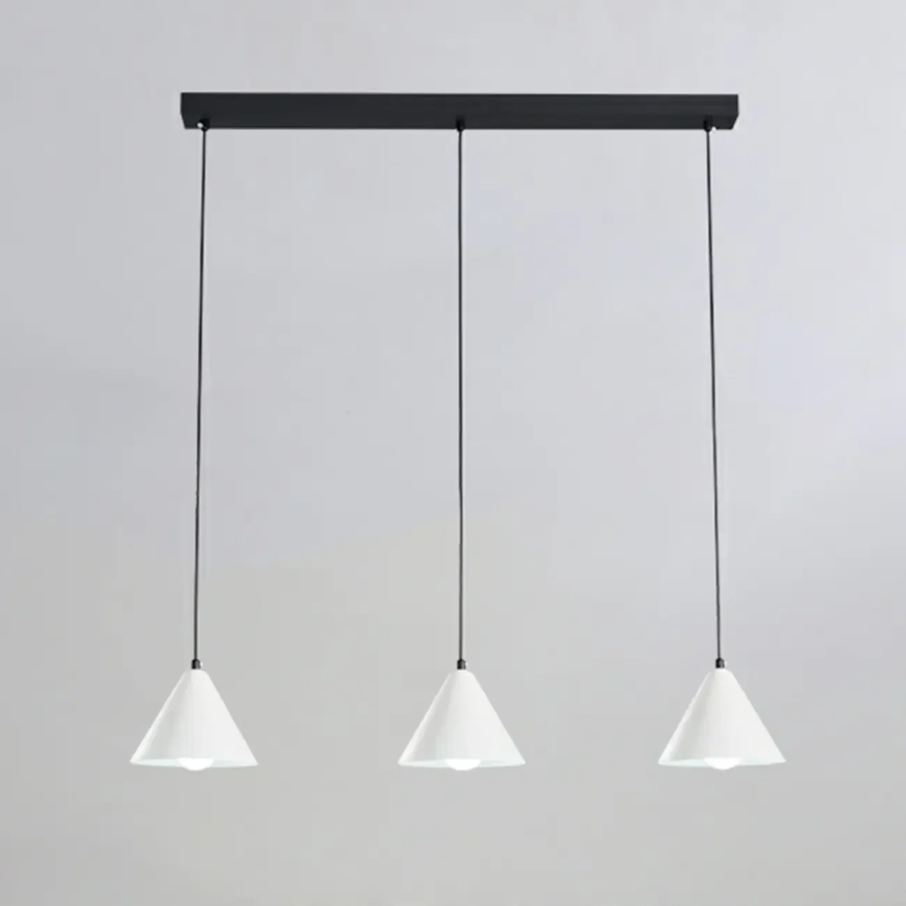 3-Light Modern Multi-Color Cone Island Pendant Light for Kitchen