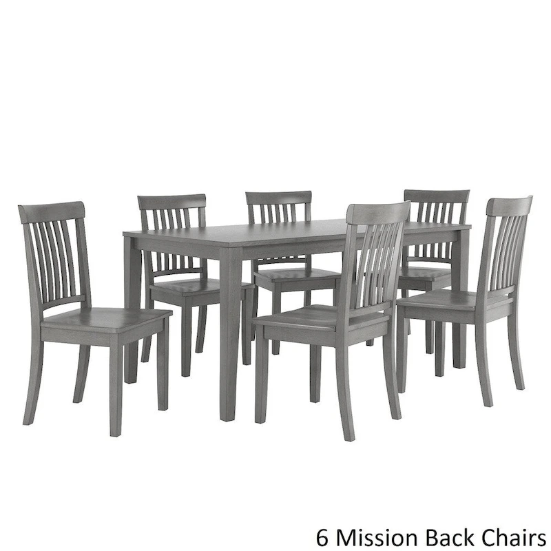 Wilmington II 60-Inch Rectangular Antique Grey Dining Set by iNSPIRE Q Classic