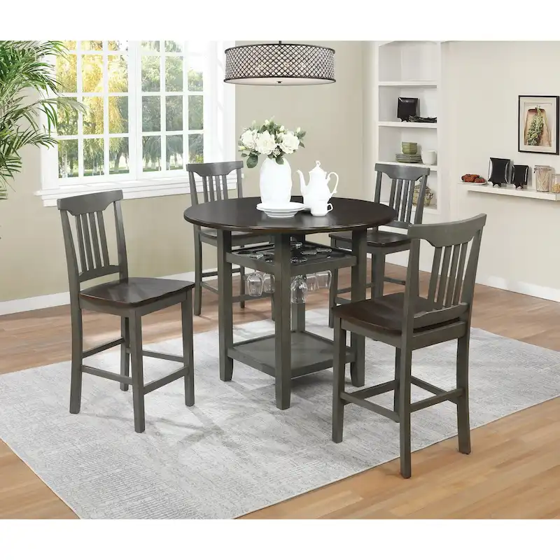 Simmons Antique White and Brown 5-piece Dining Set