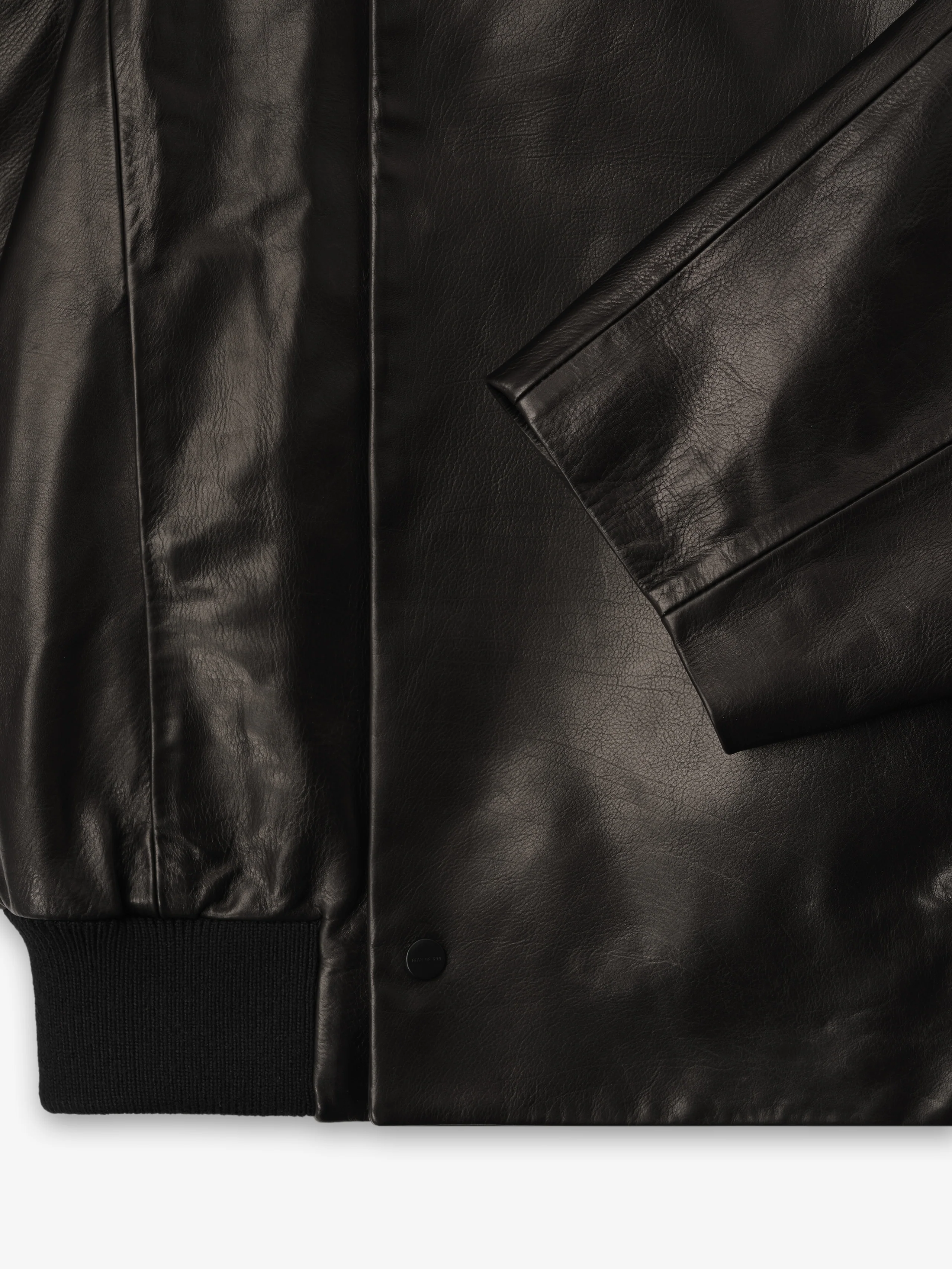 Leather Raglan Bomber Jacket