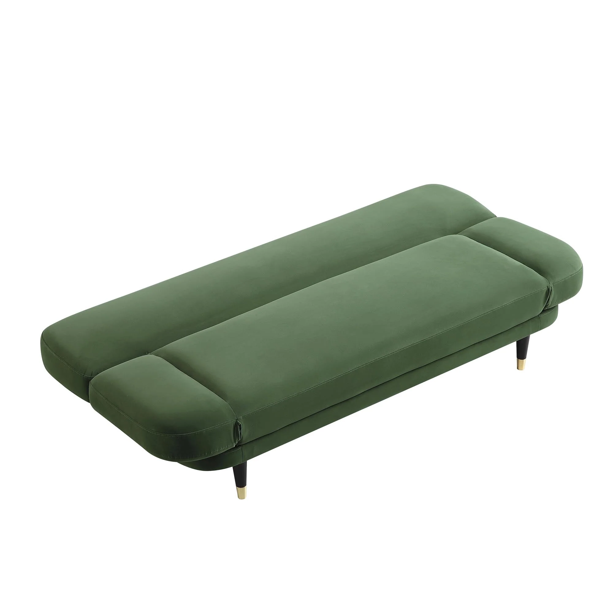 2-Seater Sofa Bed, Moss Green Velvet