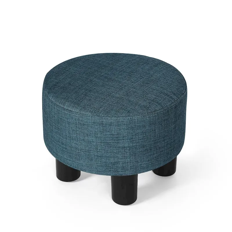 Round Fabric Ottoman Footrest