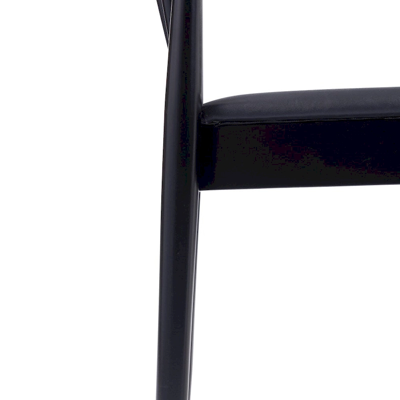 Commercial Solid Wood Dining Chair with Vinyl Padded Seat