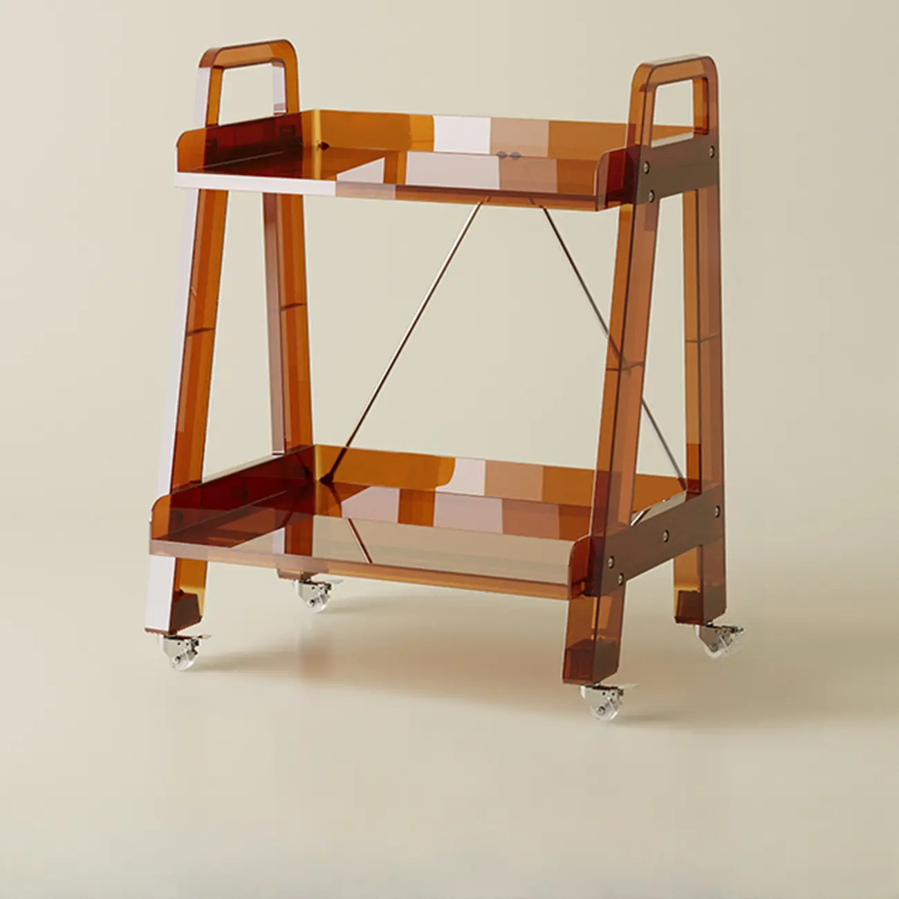 Modern Milky White Four Legs Acrylic Sofa End Table