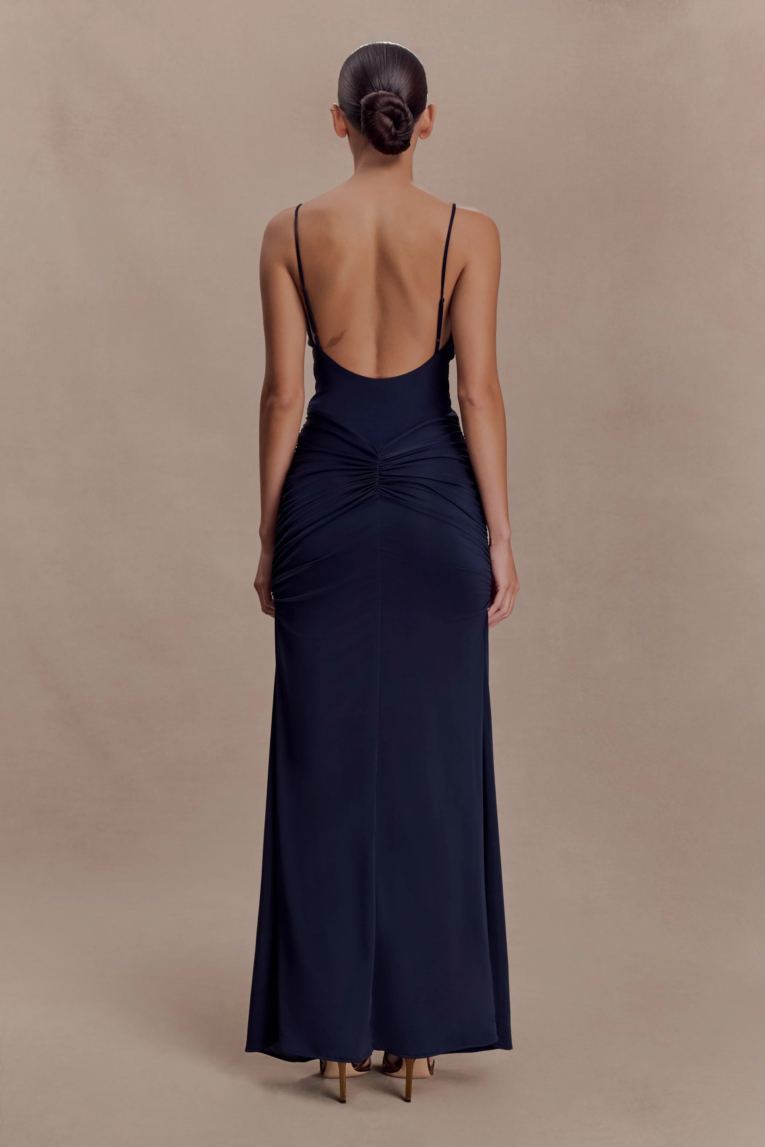 Roisin Slinky Maxi Dress - Navy