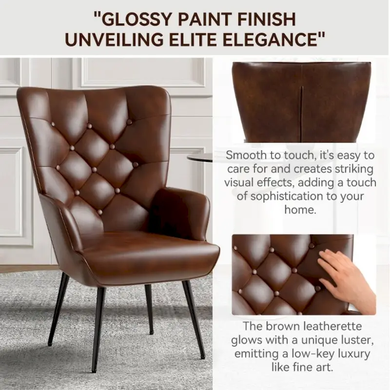 Modern Velvet Fabric Upholstered Chair