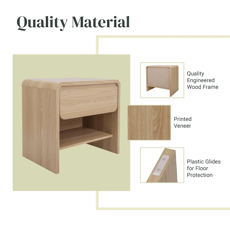 Delmare KD Side/End Table with 1 Drawer