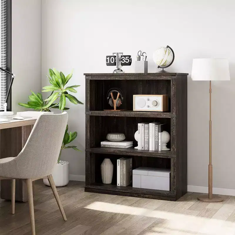 Whizmax 3-Shelf Bookcase, Bookshelves Floor Standing Display Storage Shelves 40 in Tall Bookcase Home Decor Furniture for Home Office, Living Room