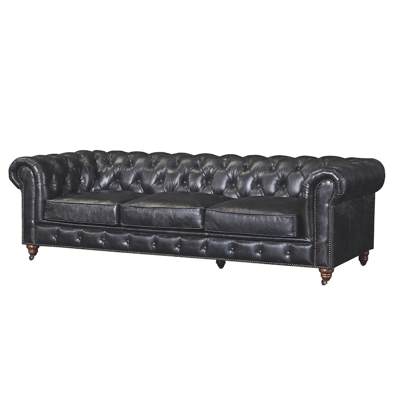 Century Chesterfield Sofa - Light Chestnut Leather