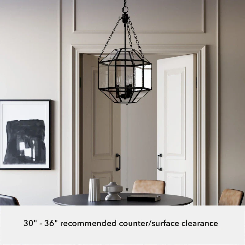 Hunter 15  Indria 3-Light Pendant - Dining Room, Island, Entry - Industrial, Transitional, Geometric