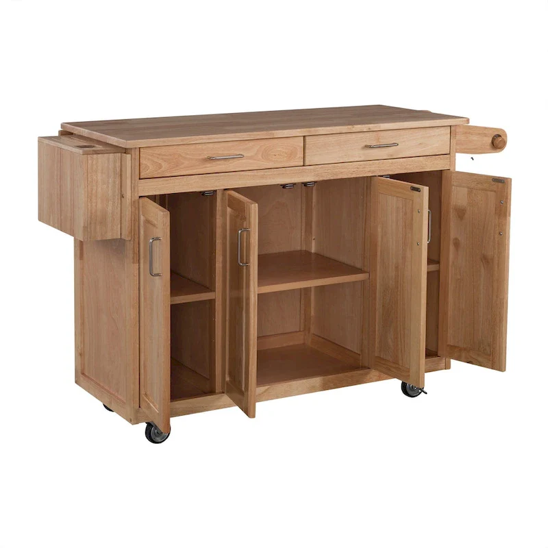 Homestyles General Line Brown Wood Kitchen Cart - N/A