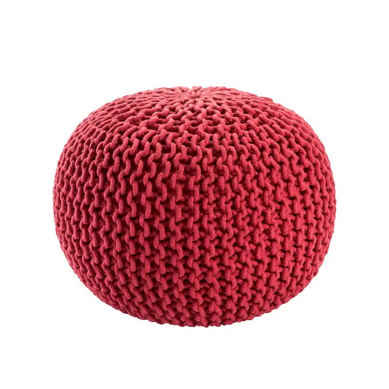 Spectrum Pouf Textured Round Pouf