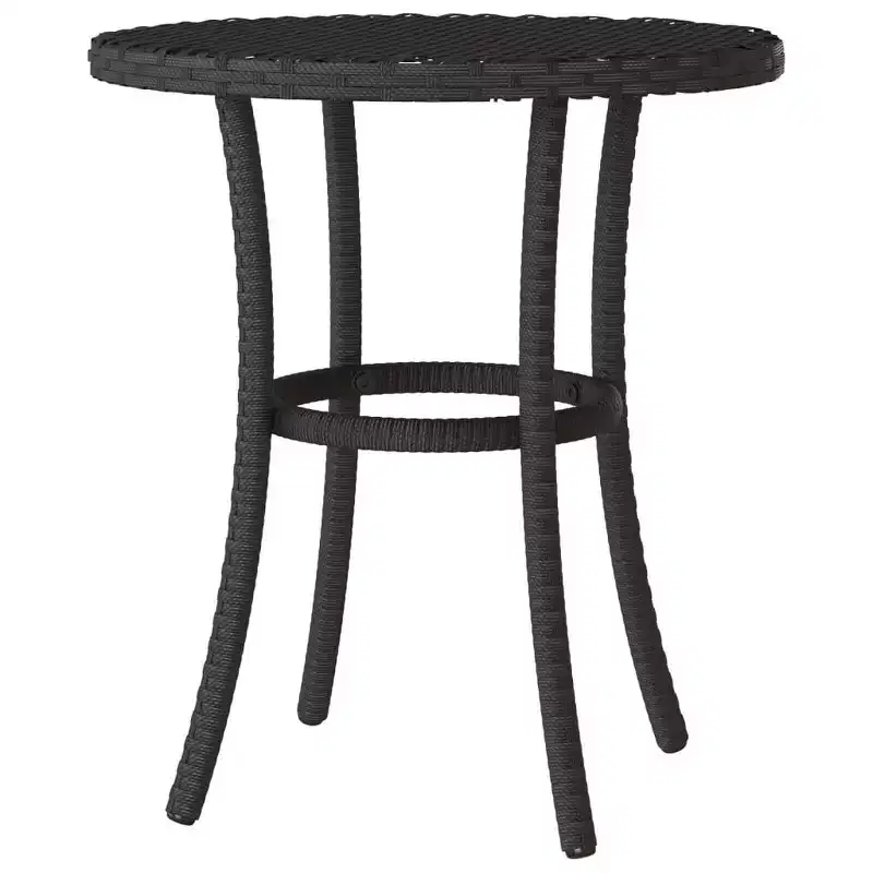 vidaXL 3 Piece Bistro Set with Cushions Brown Poly Rattan