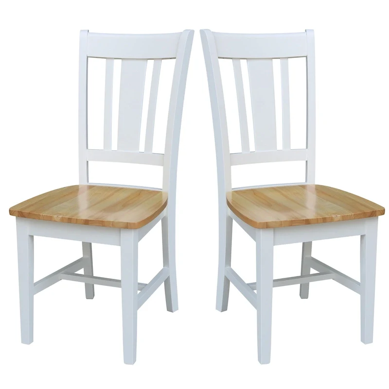 International Concepts Solid Wood San Remo Splatback Chairs, Set of 2