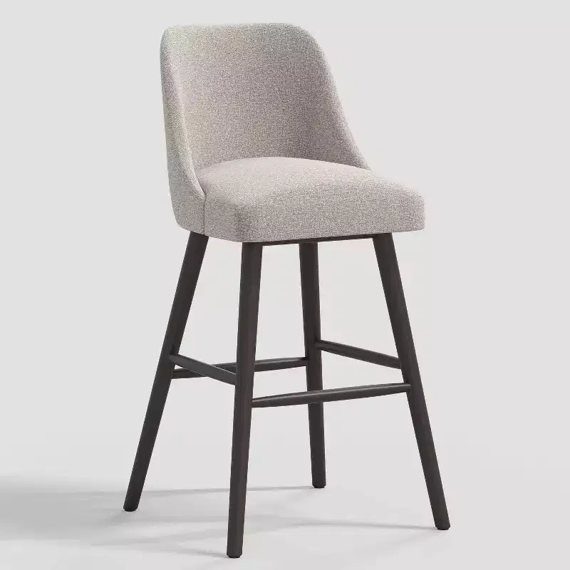 31" Geller Modern Counter Height Barstool with Footrest Gray Boucle - Threshold™