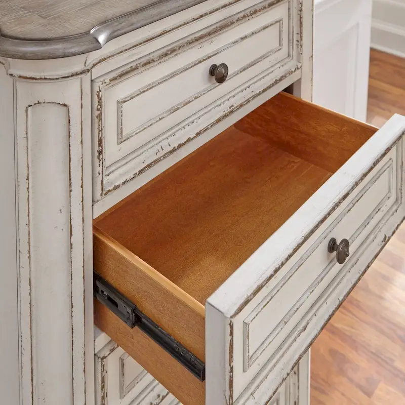 Antique White 6-Drawer Lingerie Chest