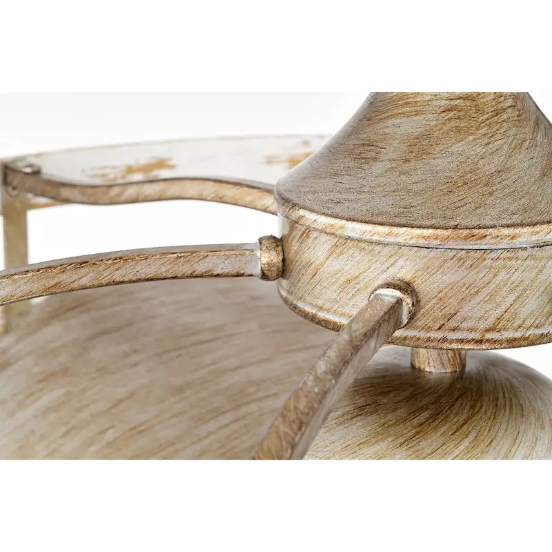 Ketill 24-inch Antique Silver and Weathered White 6 Lights 3 Blades Lighted Ceiling Fan with Remote