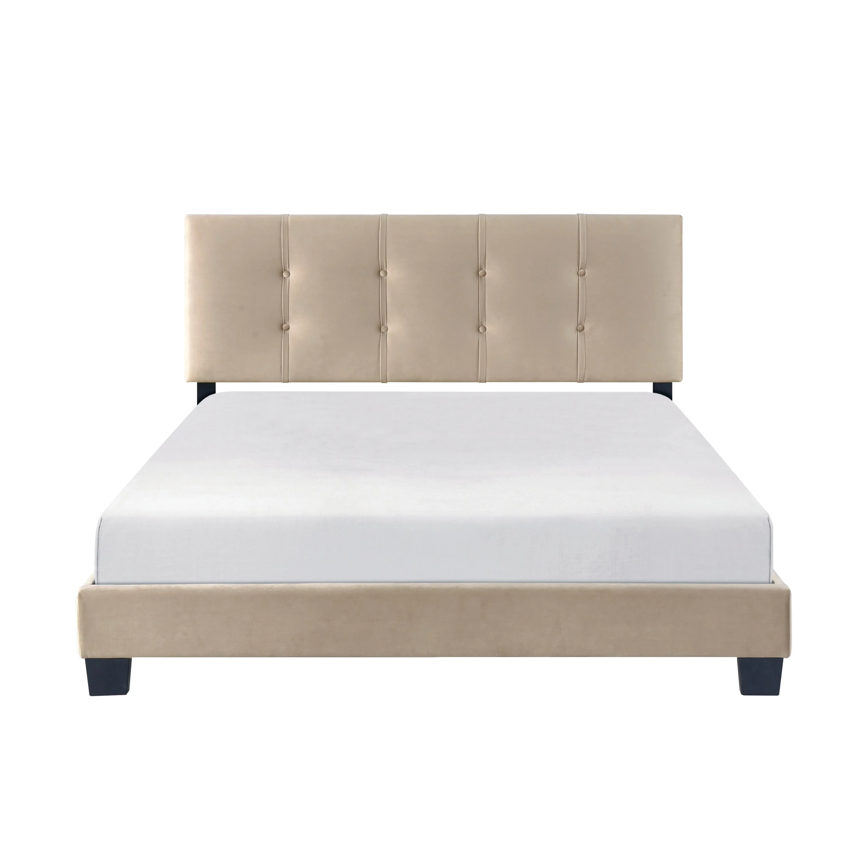 Walker Edison | Queen Velvet Platform Bed
