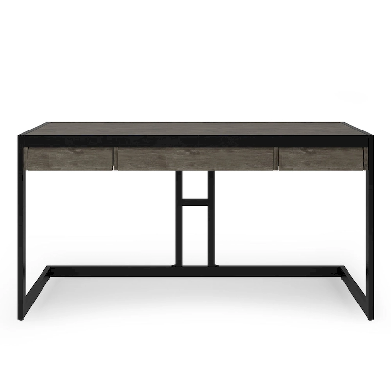 WYNDENHALL Cecilia Solid Acacia Wood Industrial Office Desk