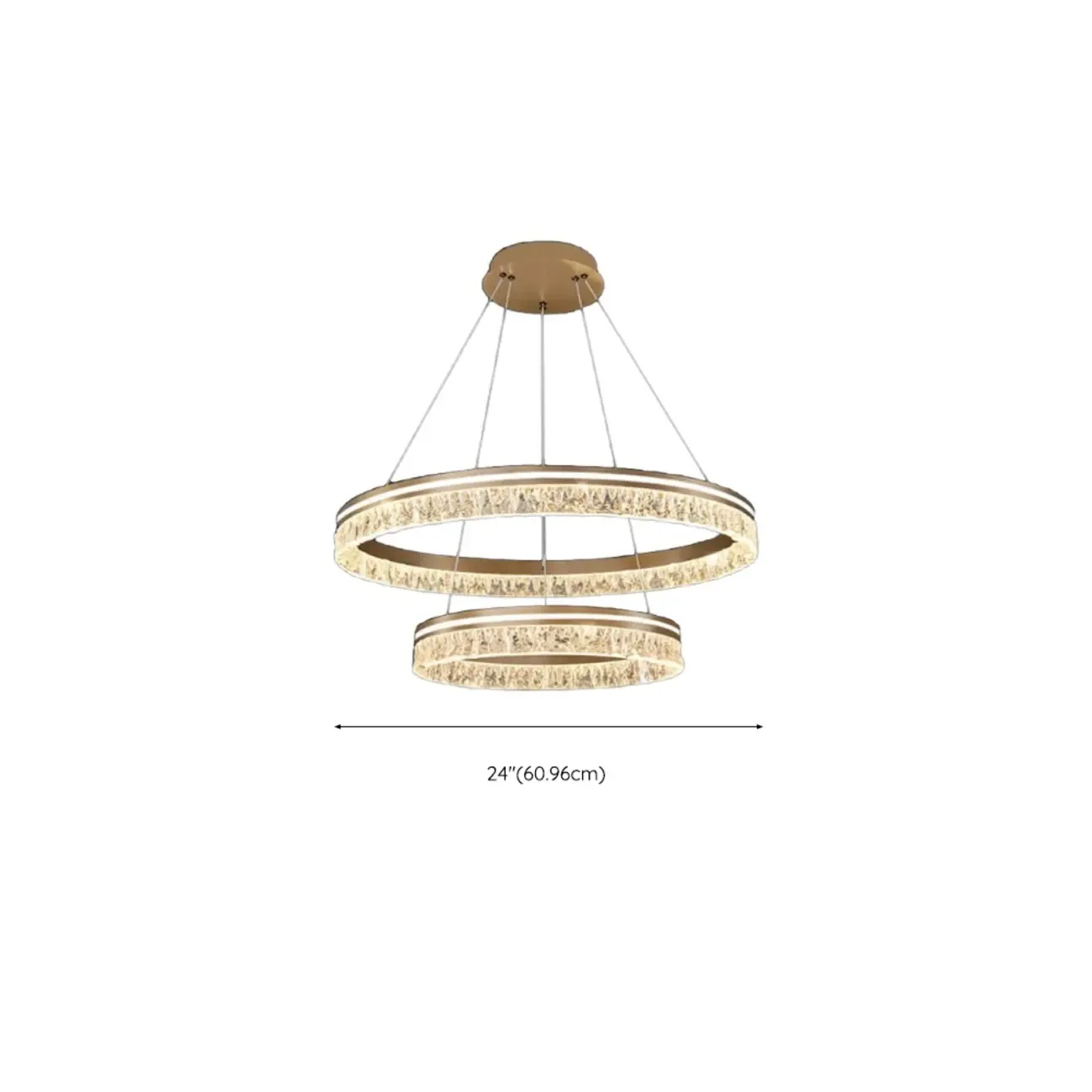 Modern LED Gold Circular Metal Chandelier