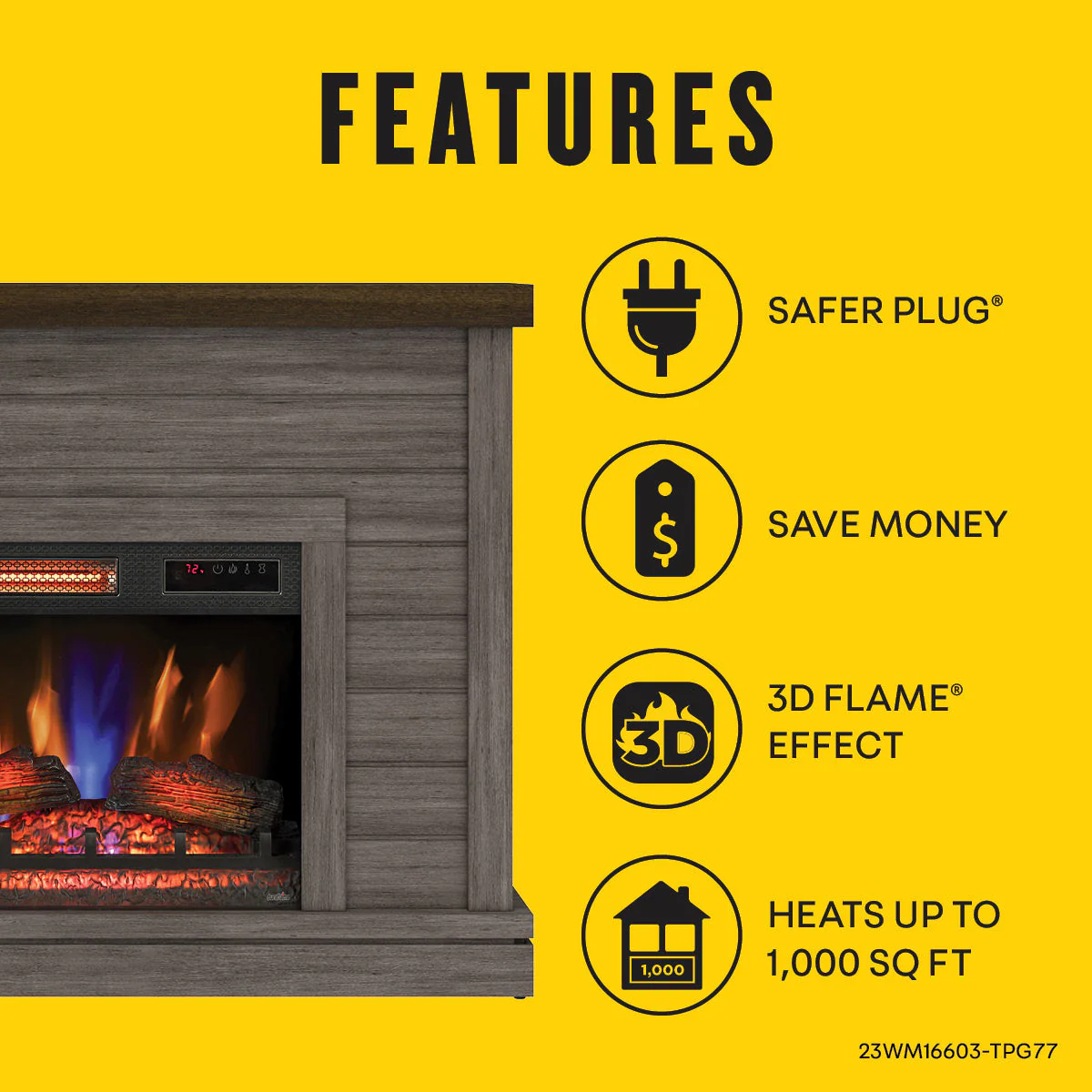 duraflame? Farmhouse Shiplap Electric Fireplace Wall Mantel
